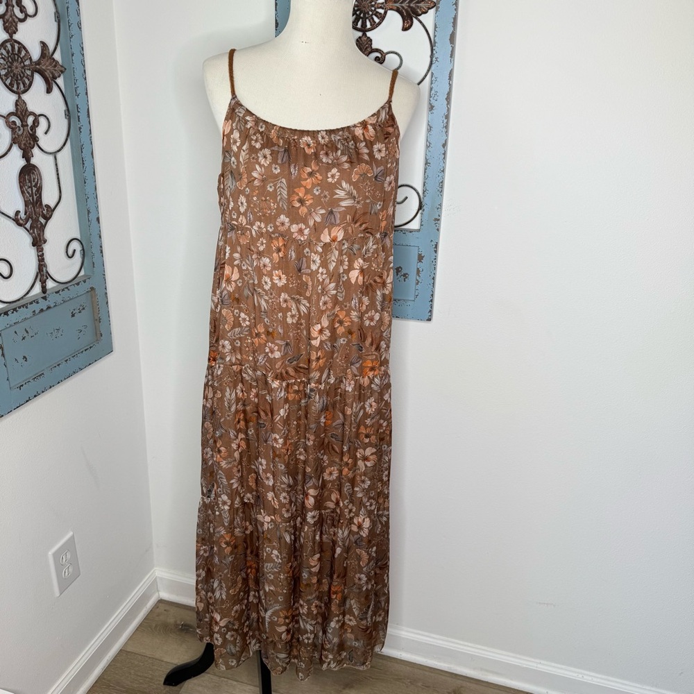 Elana Bondi Floral Maxi Dress, Silk Blend